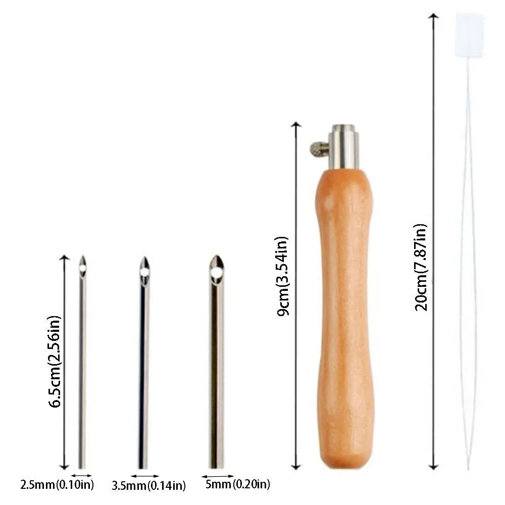 5-Piece Punch Needle Set – 2.5/3.5/5mm Embroidery DIY Kit