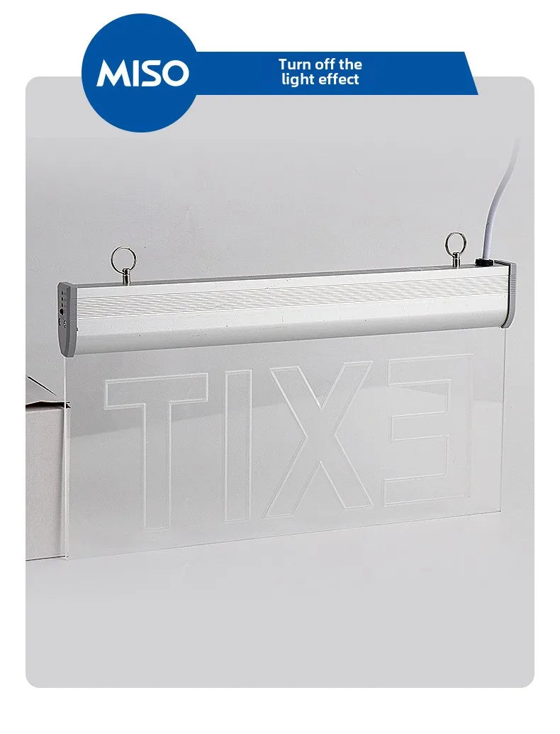 LED Emergency Exit Sign – Self-Luminous, Battery Backup IP65