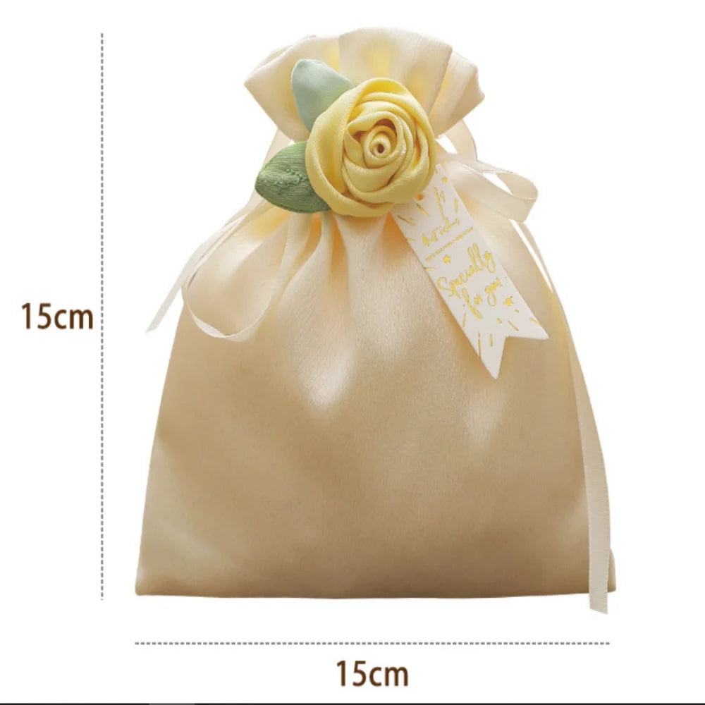 Velvet Drawstring Gift Bag with Bow | Wedding & Party Favor Pouch