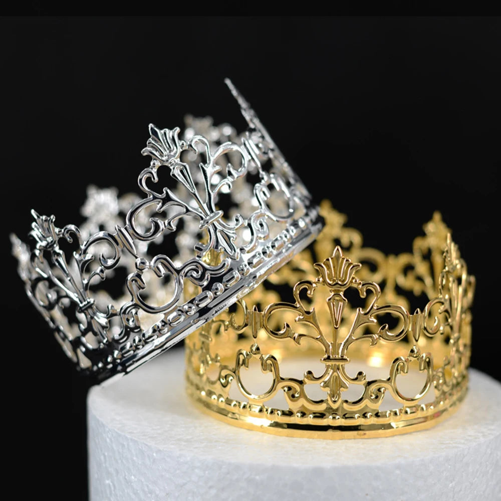 Rhinestone Crown Baking Cake Topper Headwear Decoration Children's Hair Accessories Princess Wedding Birthday Party Supplies New Oasis Select