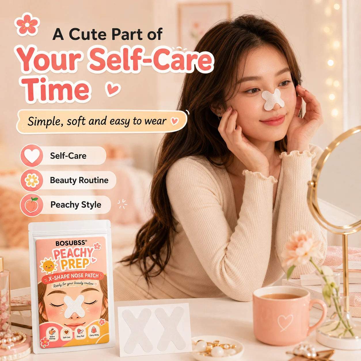 X-shaped patches for daily care and pre-makeup, a simple beauty accessory. Oasis Select