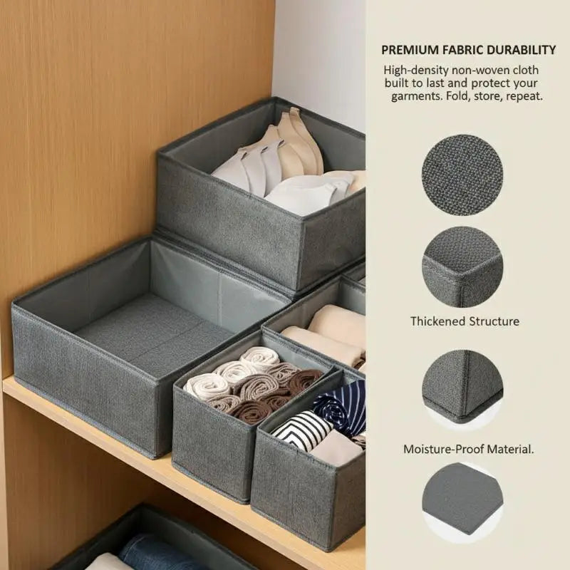 Clothes Organizer Storage Box Underwear Bra Socks Cabinet Drawer Organizer T-Shirt Storage Basket Wardrobe Storage Organizers Oasis Select