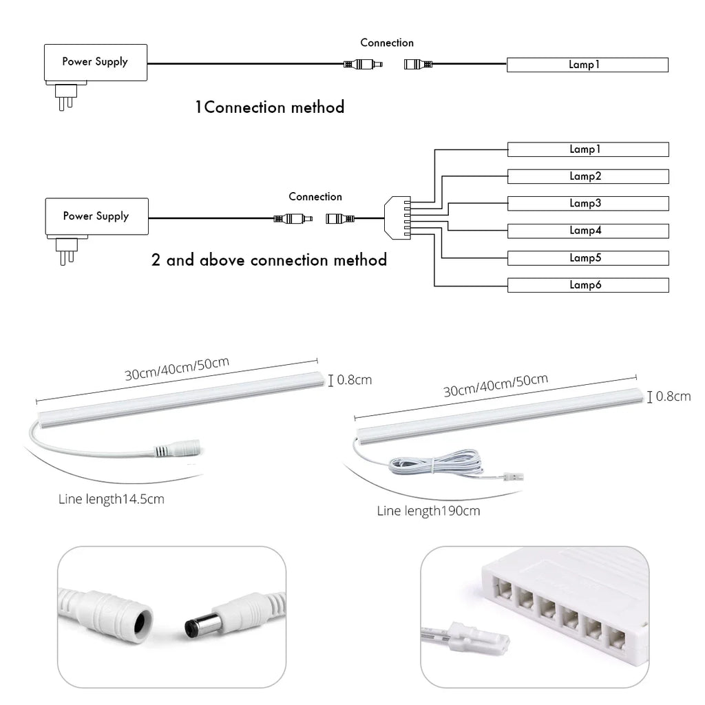 Smart Zigbee Cabinet Lighting 12V Tuya Dimmable Under Cabinet Lamp 12V 30CM 40CM 50CM LED Bar Light for Closet Wardrobe Lighting Oasis Select