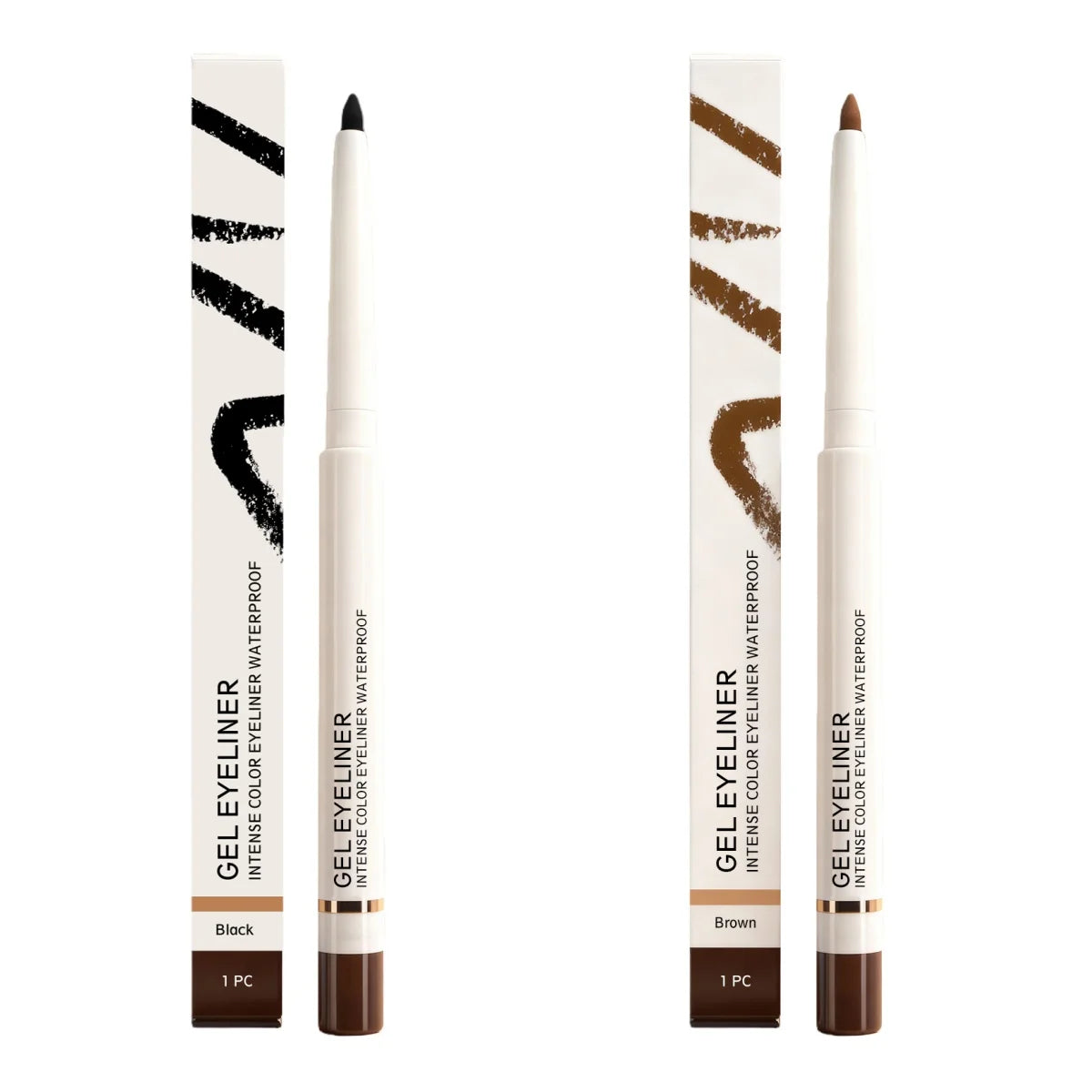 Waterproof Matte Eyeliner Pencil – Long-Lasting & Quick Dry Eyeliner Pencil Oasis Select Brown and Black