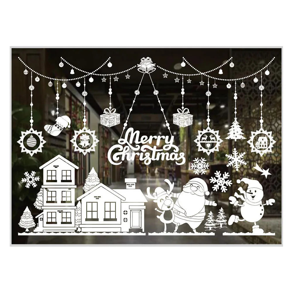 Christmas Window Clings – Snowflake & Reindeer Static Decals Window Clings Oasis Select H