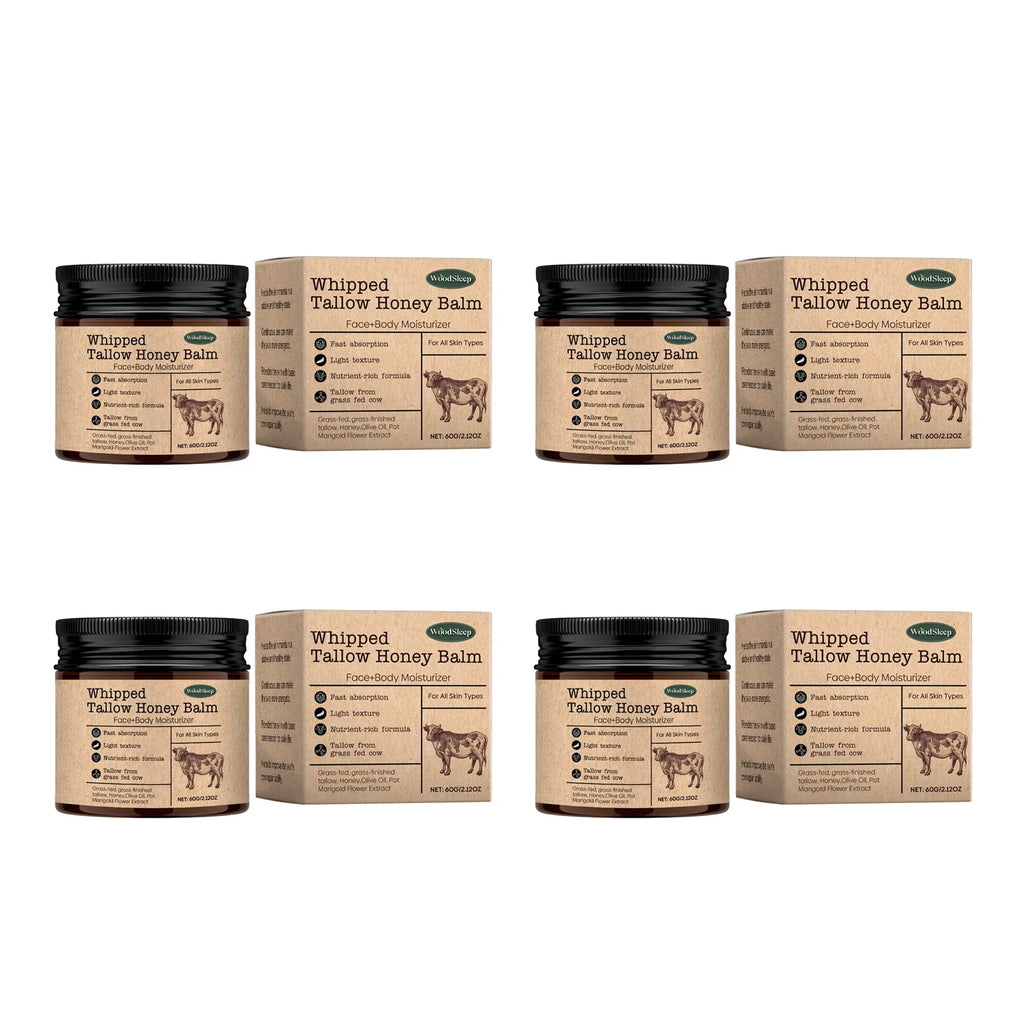 WoodSleep Beef Tallow & Honey Face Body Cream – Deep Moisture Tallow Face Body Cream Oasis Select 240g boxed