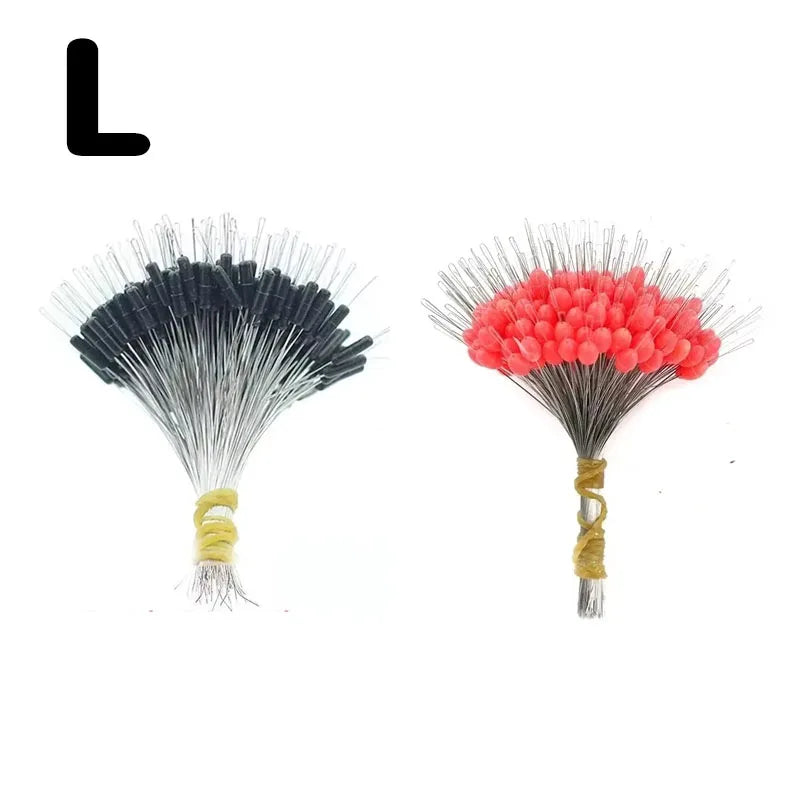 1/2Set Silicone Space Bean Oval Stopper Bobber Profession Fishing Float Resistance Anti-Strand Fish Line Fishing Gear Oasis Select Mix L-2set 2