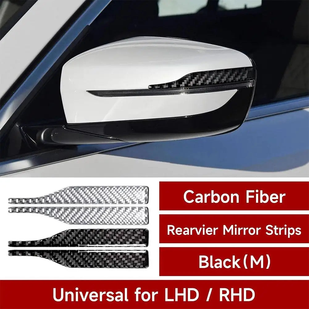 Carbon Fiber Rearview Mirror Trim Strips – Universal LHD & RHD