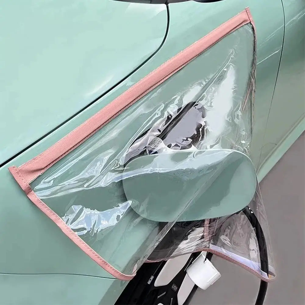 EV Charging Port Rain Cover – Universal Waterproof PVC Shield