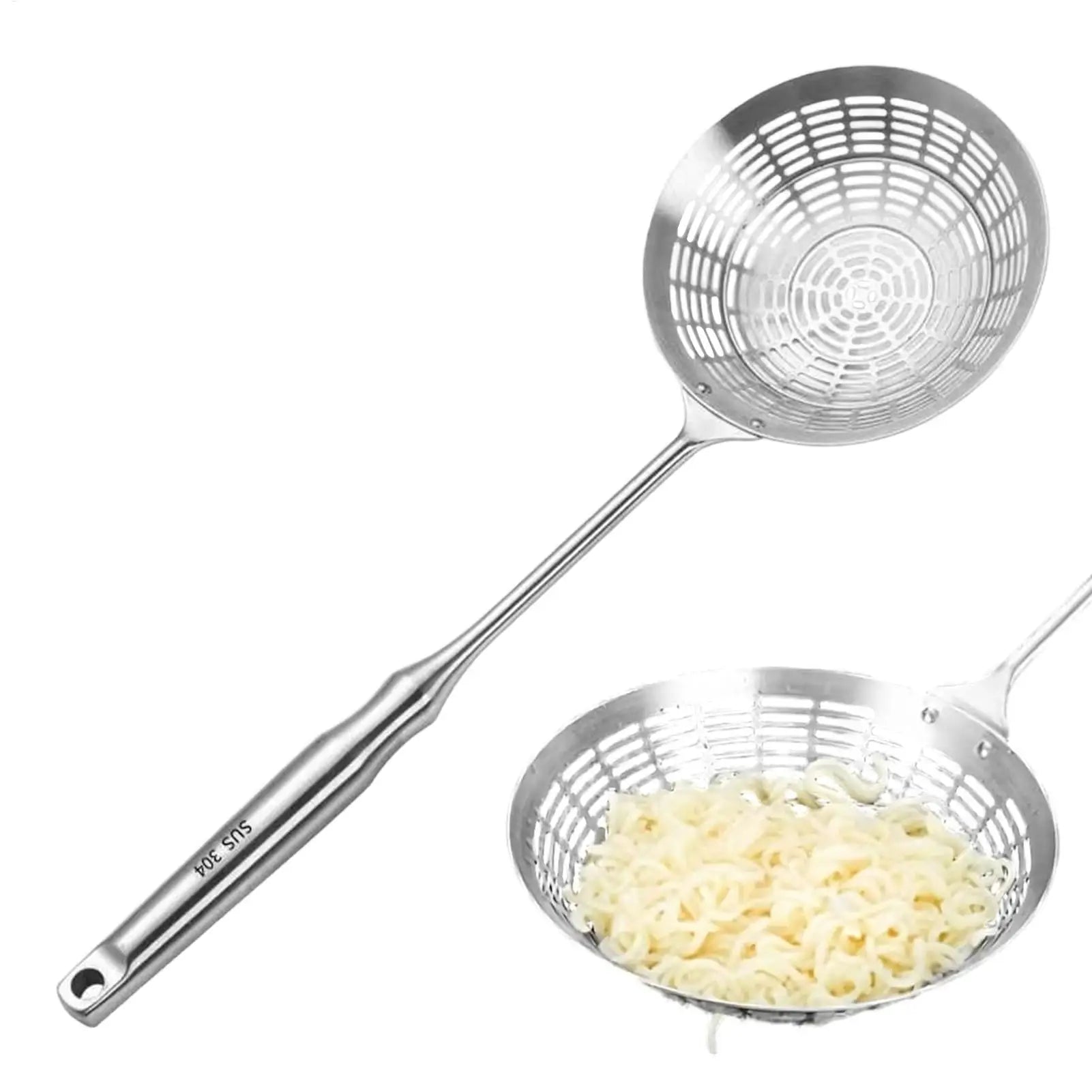 Stainless Steel Frying Spoon Strainer Slotted Kitchen Tool Spider Skimmer for French Fries Dumplings Cooking Home Restaurant Oasis Select