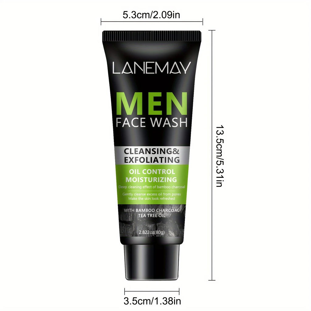 Lanemay Men's Volcanic Mud Face Wash – Oil Control & Cleanse Men's Face Wash Oasis Select