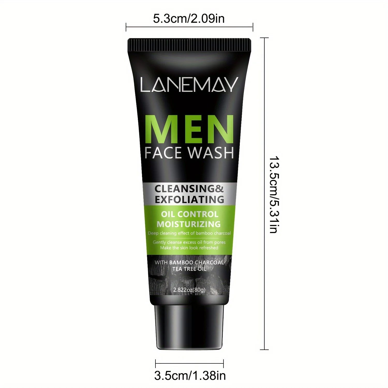 Lanemay Men's Volcanic Mud Face Wash – Oil Control & Cleanse Men's Face Wash Oasis Select
