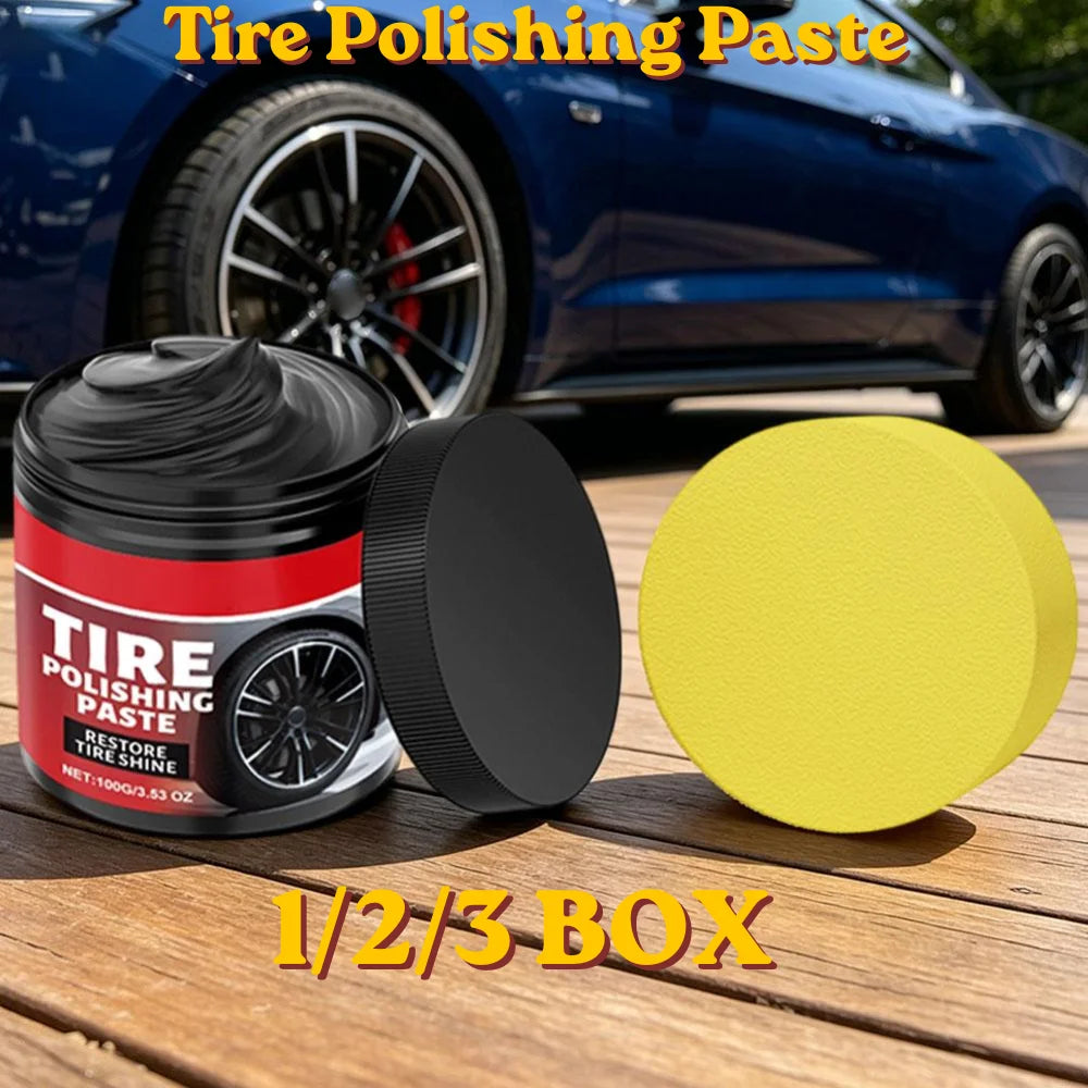 Tire polishing compound Tyre Dressing Paste 1/2/3 PCS Anti-Cracking & UV Protection Gloss Tire Wax Care Kit Oasis Select
