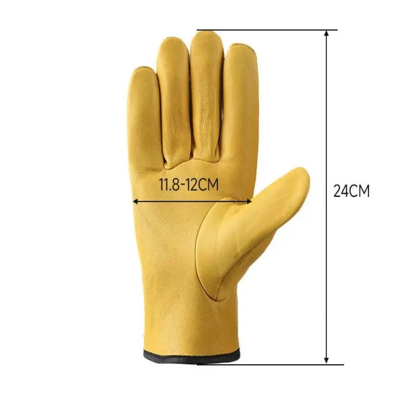 1 Pair Sheepskin Work Gloves for Welding High Dexterity Leather Gloves Protective Industrial Workers Handwear Oasis Select