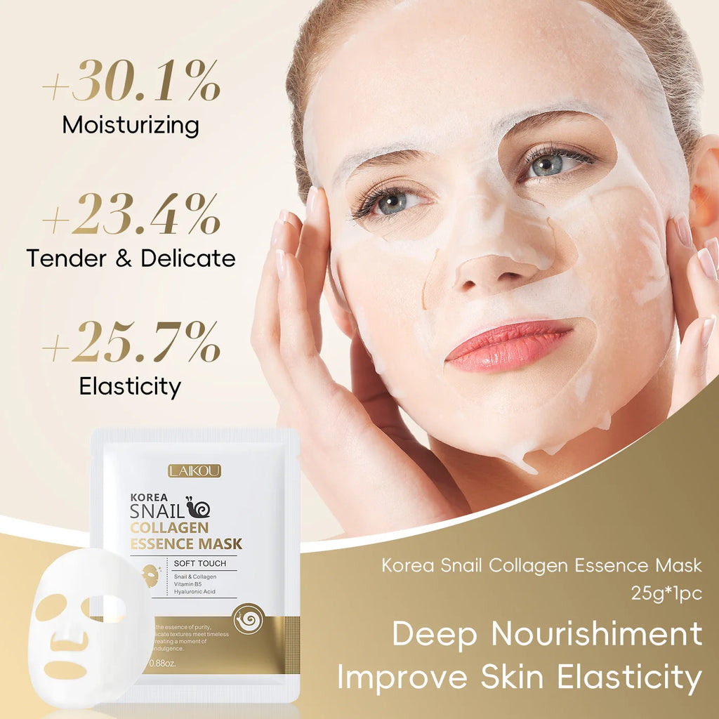 LAIKOU Snail Mucin Sheet Mask – Anti-Aging, Pores & Hydration Sheet Face Mask Oasis Select