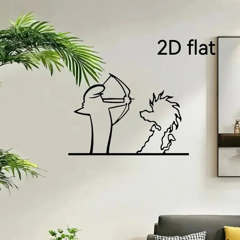 La Linea Minimalist Line Art Car Sticker & Wall Decal