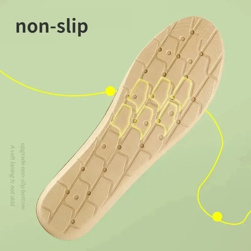 1-6pairs Foot Acupressure Insole Men Women Soft Breathable Sports Cushion Inserts Sweat-absorbing Deodorant Insole Shoe Pads Oasis Select