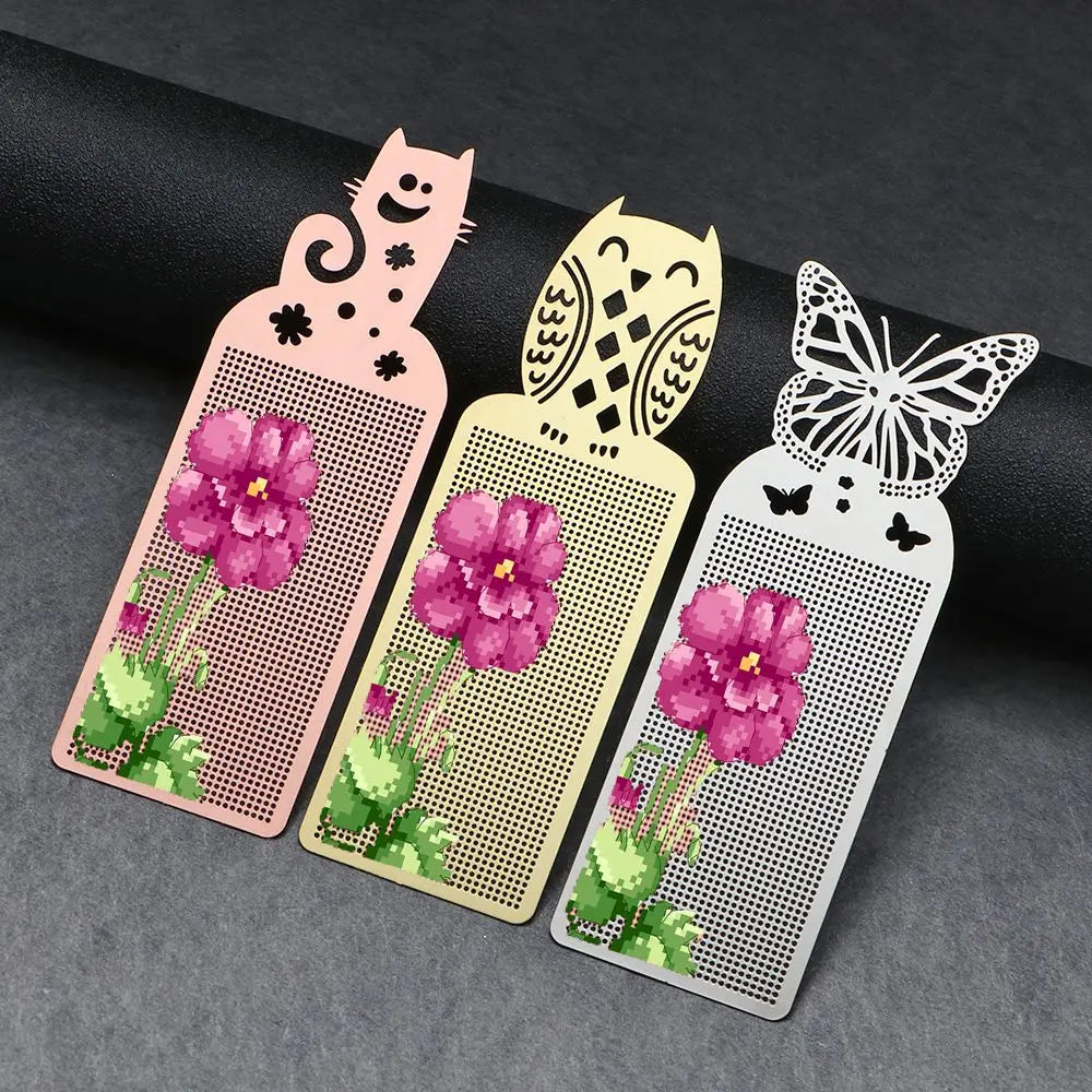 DIY Craft Cross Stitch Bookmark Butterfly Owl Stich Metal Silver Golden Needlework Embroidery Crafts Counted Cross-Stitching Oasis Select