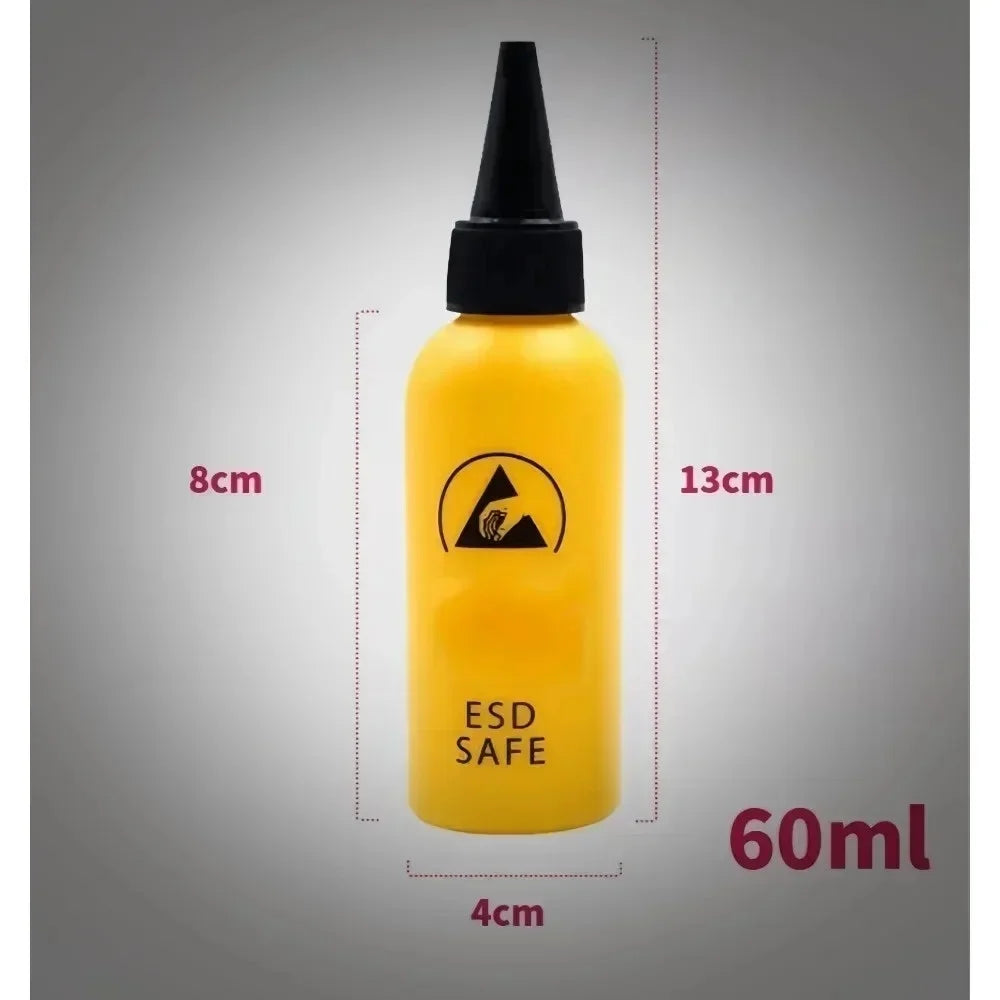 Anti-static Solvent Bottle Plastic Liquid Alcohol Bottle Rosin Washing Plate Adhesive Bottle with Dispensing Needle Repair Tool Oasis Select