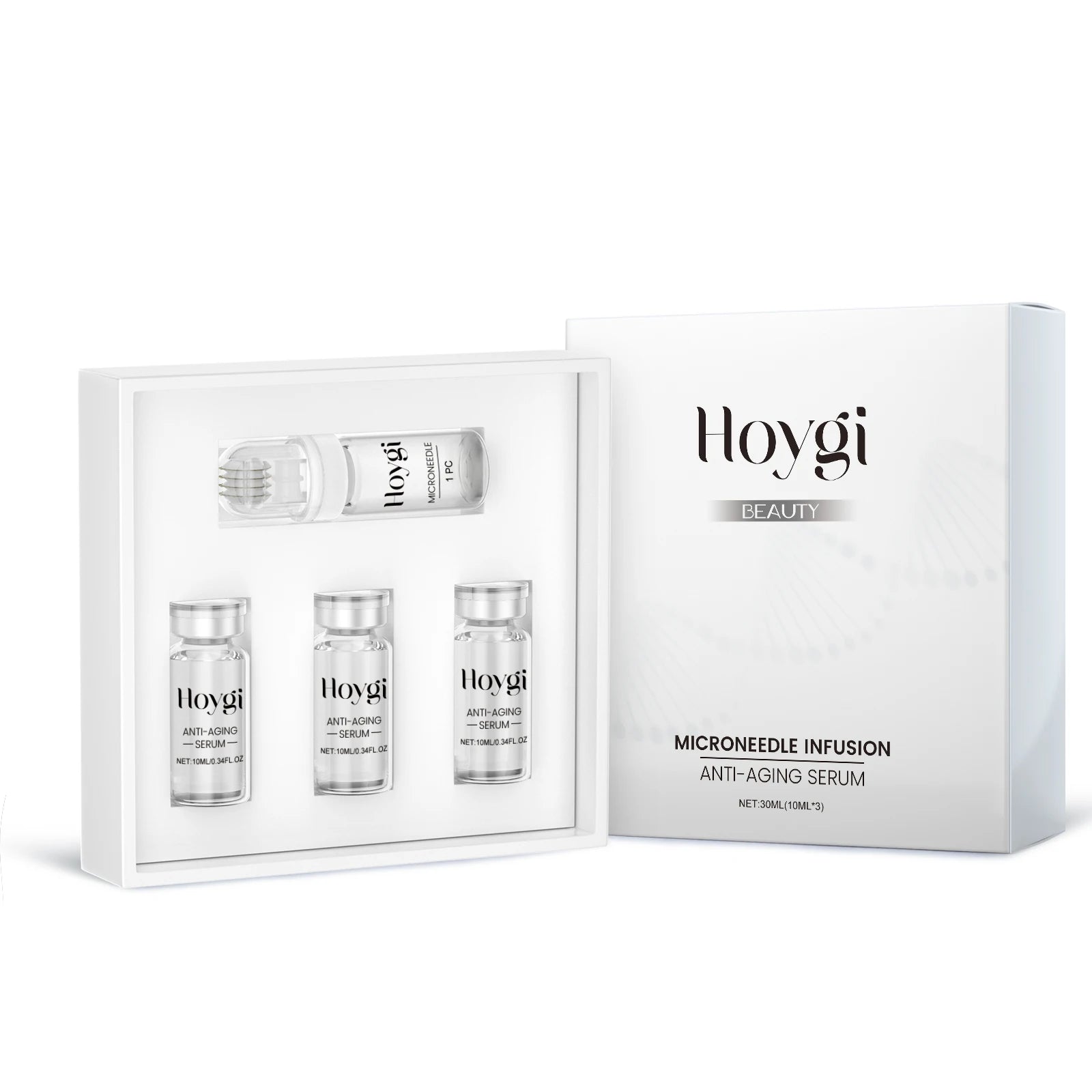 Hyaluronic Acid Essence Skin Care Roller Set Tightening Massage Facial Skin Smoothing Nourishing Improve Rough & Matte Skin Oasis Select 1 Boxed