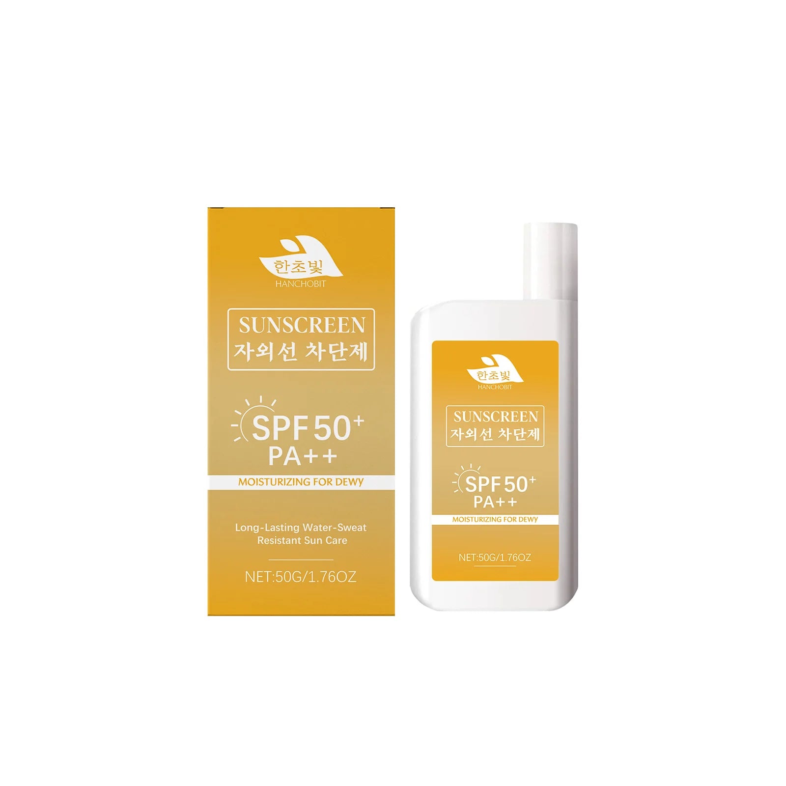 Lightweight Hydrating Sunscreen SPF 50++ Long Lasting UV Protection Fast Absorb No Sticky Oil Control Refreshing Sunblock Lotion Oasis Select 50g x1 boxed
