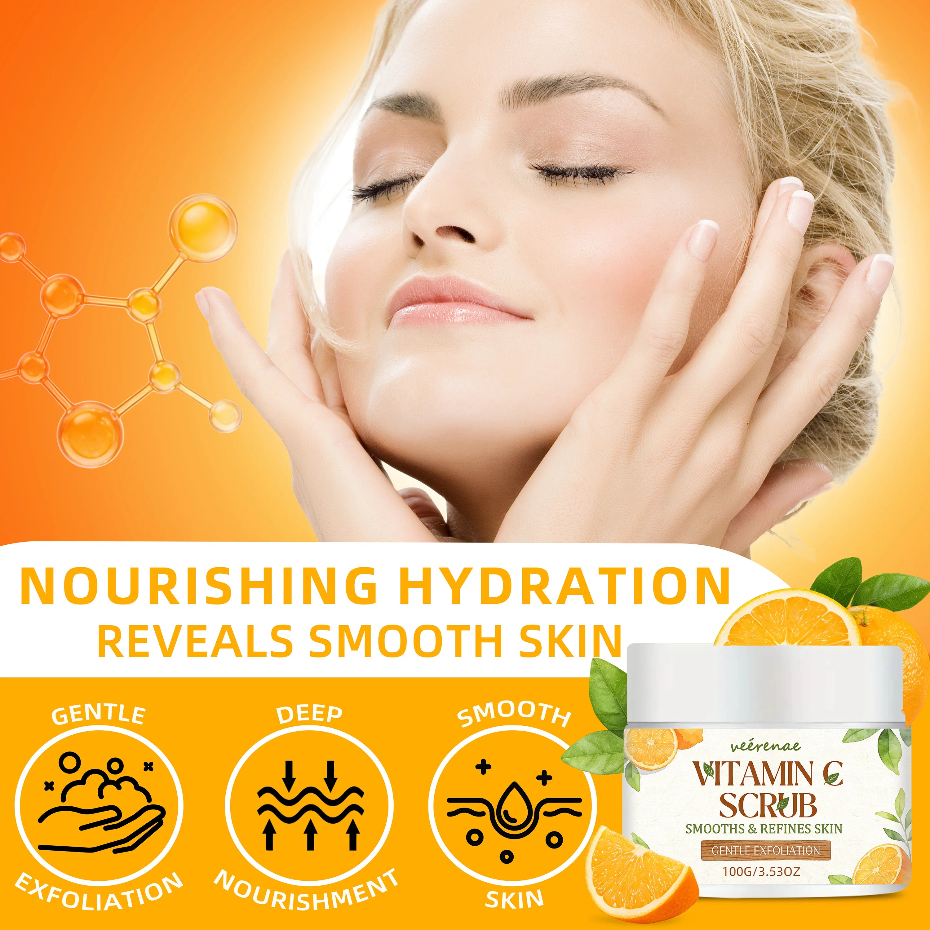 veérenae Vitamin C Body Scrub – Exfoliator for All Skin Types