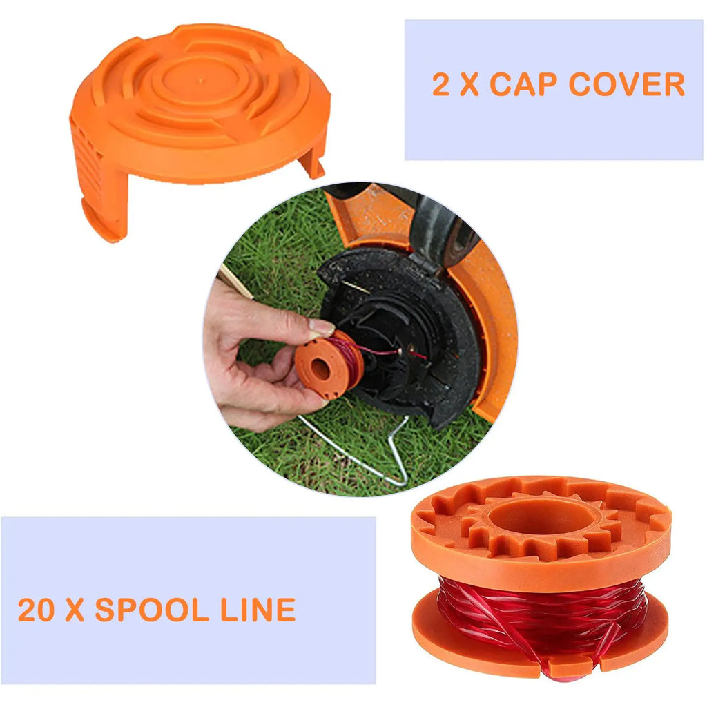 Worx WA0010 Replacement Trimmer Spool Line – 20 Pack