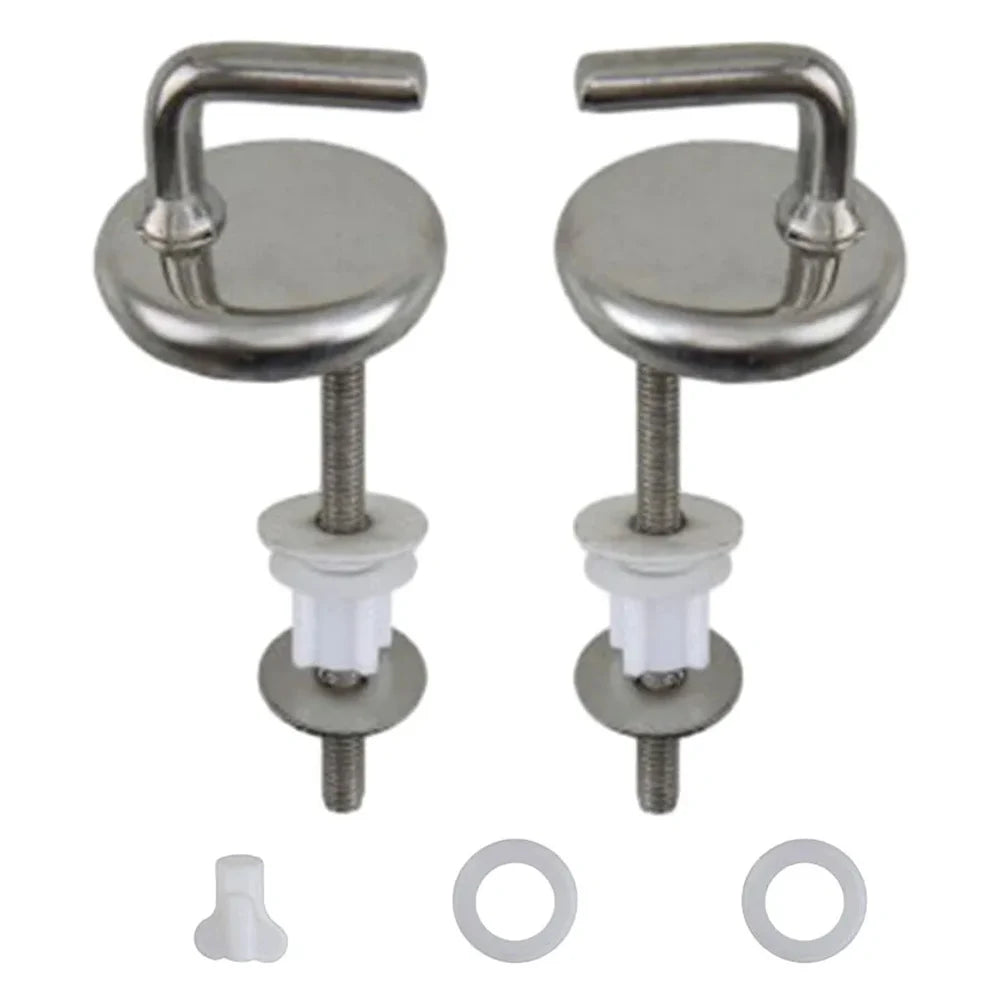 2Pcs Toilet Seat Hinge Adjustable Knob Toilet For Seat Hinge Toilet Seat Fix Fitting Stainless Steel With Mounting Accessory Oasis Select A