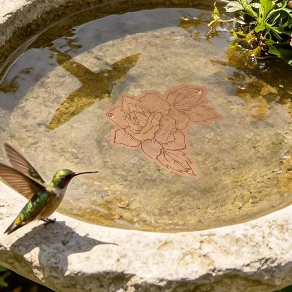 1PC Bird Bath Copper Birdbath Purifier With Triple-Point Support Bath Disk Ornaments Feeder Accessories For Outdoor Bird Baths Oasis Select