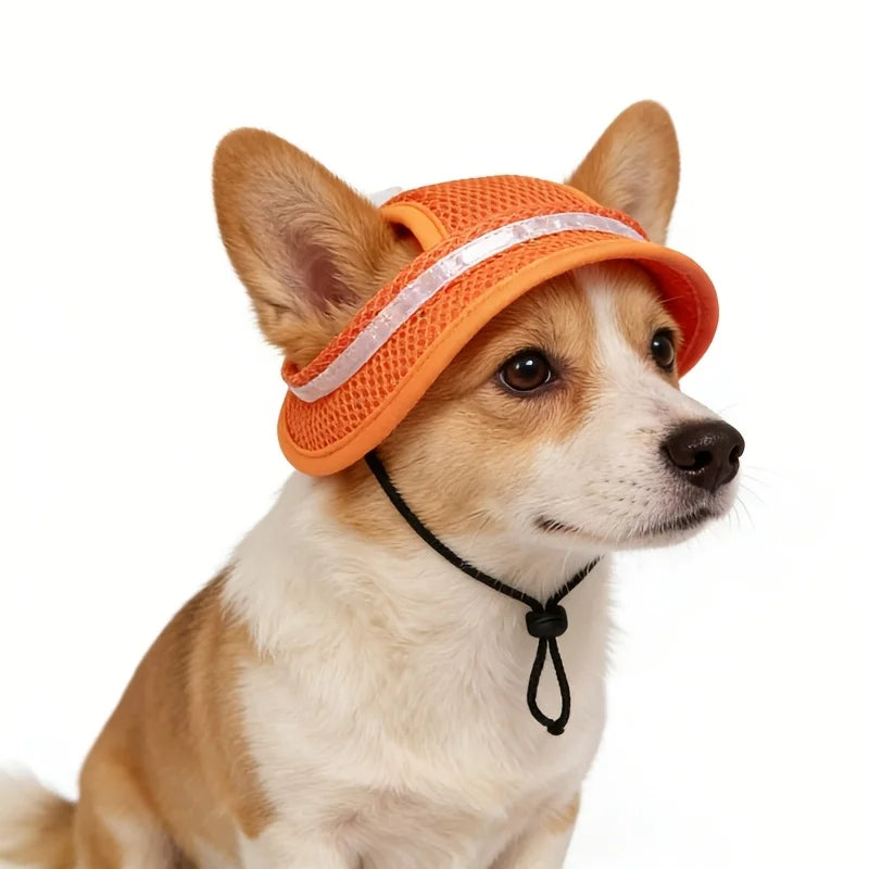 1pc Pet Sun Hat Spring Summer Uv-Protective Dog Cat Hat Bowknot Pets Outdoor Breathable Mesh Porous Outdoor Protection Cap Oasis Select