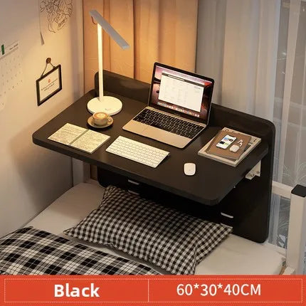 Multi-functional Household GoodsComputer Desk Simple Table Dormitory Suspended Foldable Desk Bunk Artifact Oasis Select Black 60 30cm