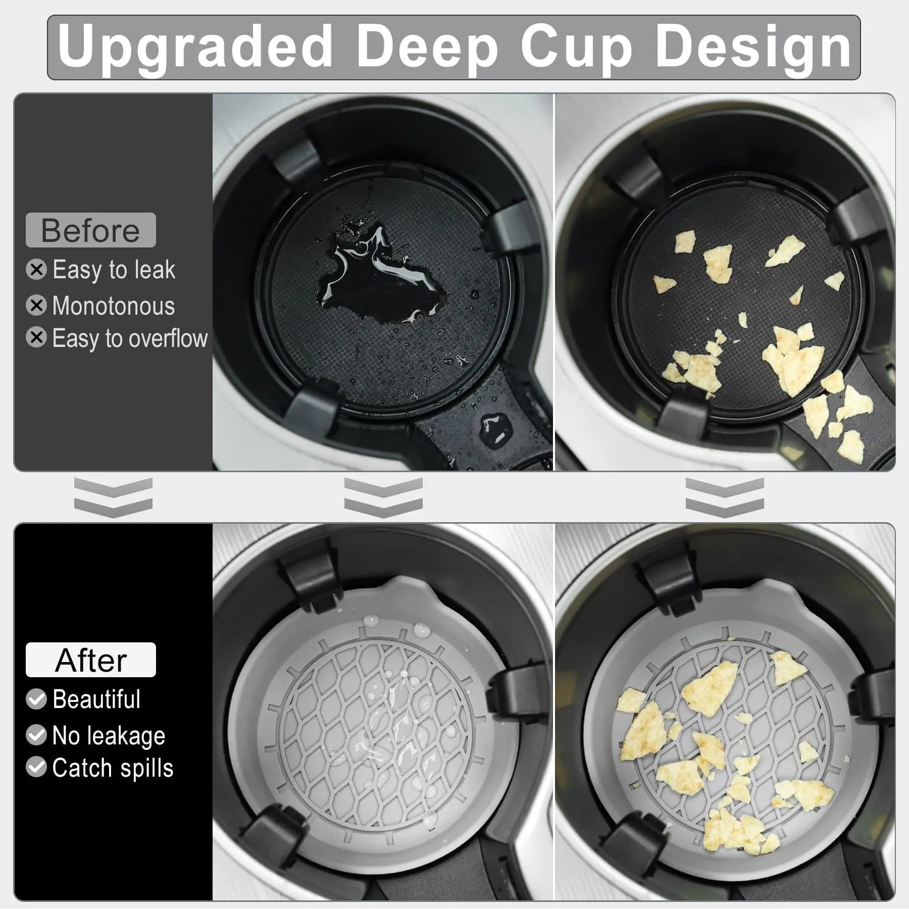 8cm Silicone Car Cup Holder Coaster – Anti-Slip Waterproof