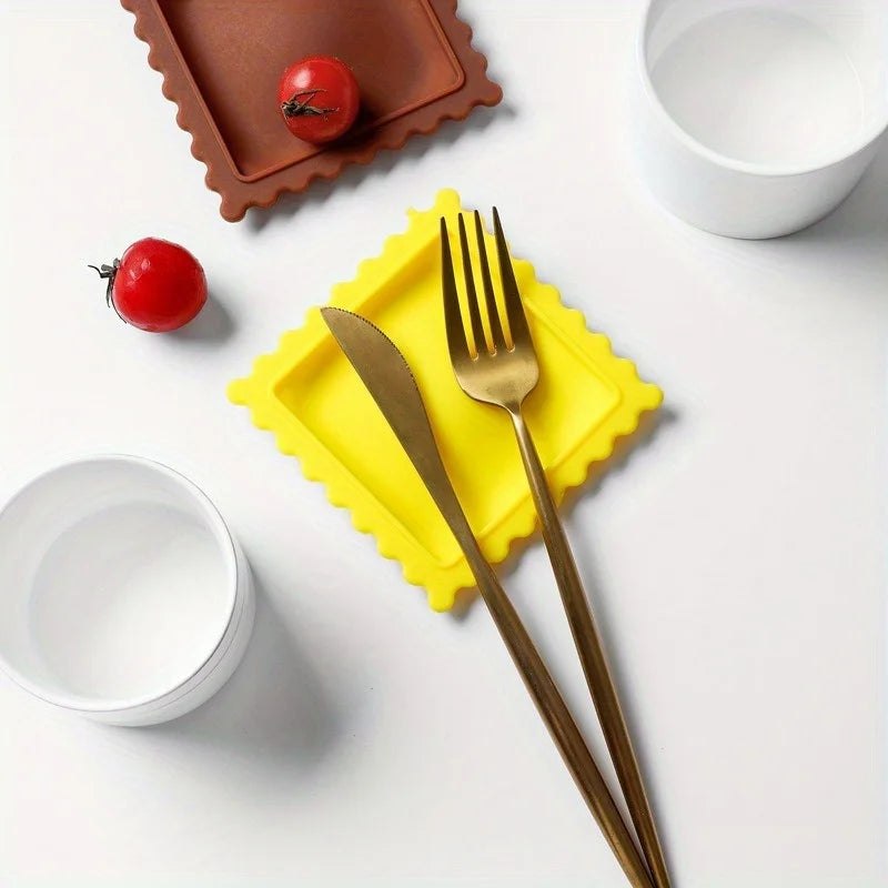 1pc Cute Cartoon Silicone Spoon Rest Heat-Resistant, Non-Slip Kitchen Counter Mat for Spoons & Ladles Oasis Select