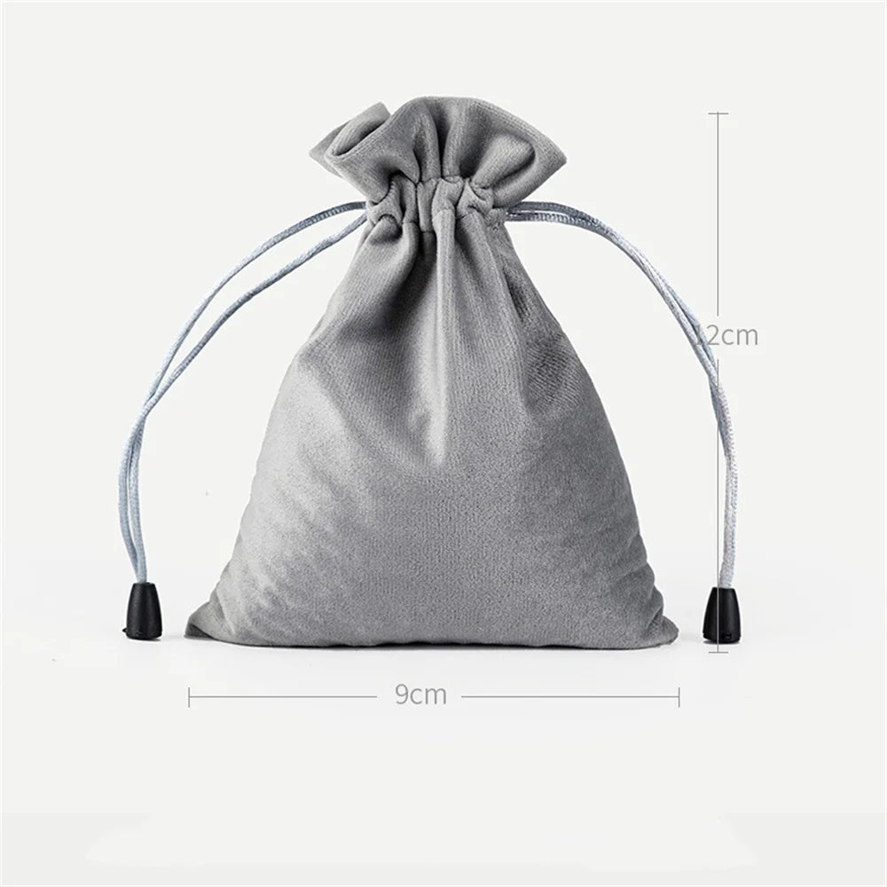 1 Pcs 6 Sizes Bags Linen Drawstring Gift Bag Pouches Cloth Christmas Bag Jewelry Bag Drawstring Pouches Large Velvet Bags Oasis Select Grey-9x12cm Other