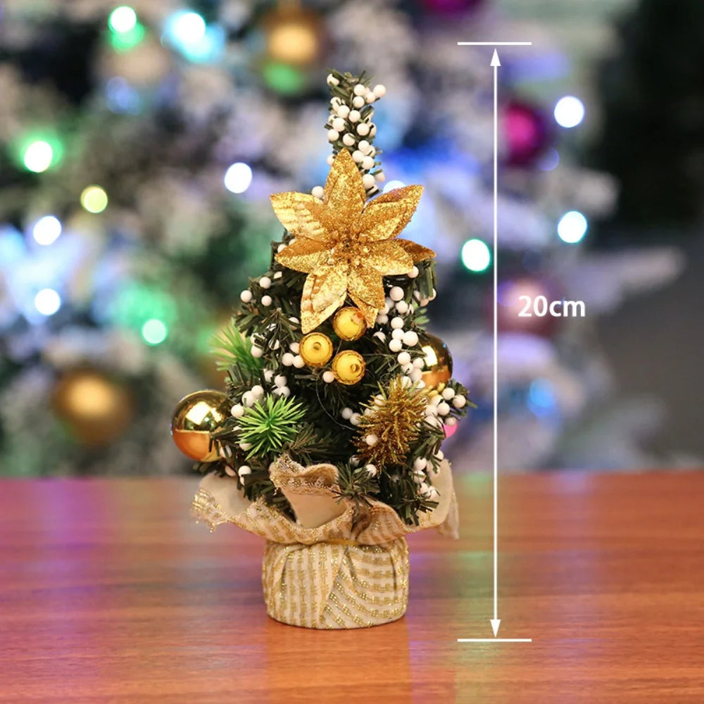 Mini Artificial Christmas Tree Tabletop Ornament | Desk Decor