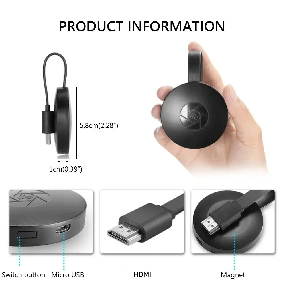 Wireless HDMI Mirroring Multiple Device Mobile Phoneconnected To TV HD 1080P Projection Computer Ipad WIFI Live Screen Projector Oasis Select