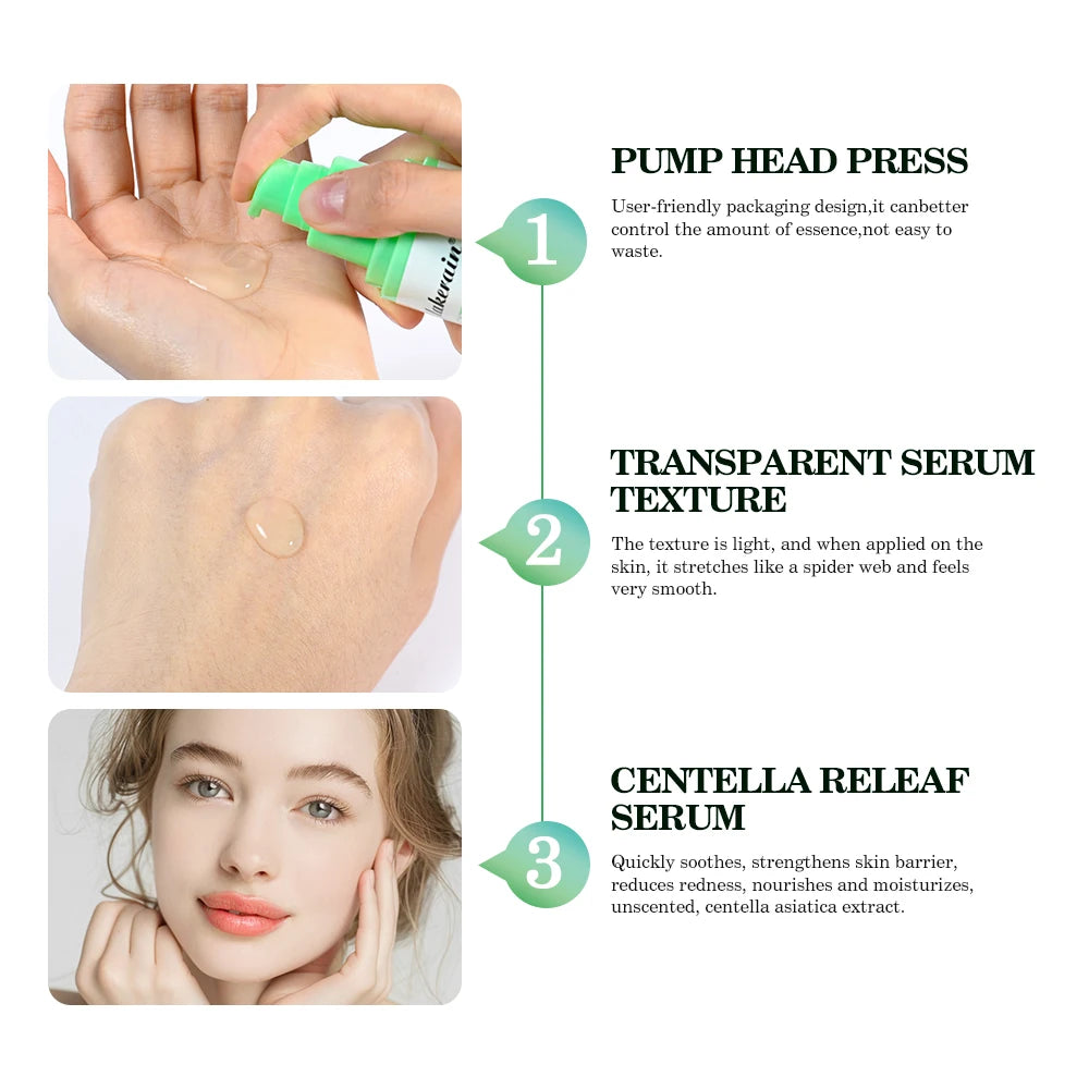 Centella Asian Facial Serum Centella Soothing Moisturizing Repair Skin Lotion Essence Korean Skin Care Facial Products For Women Oasis Select