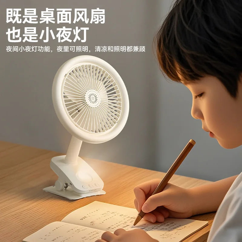 URGGU Q7 Clip Fan – Auto-Oscillating Portable Desktop Fan