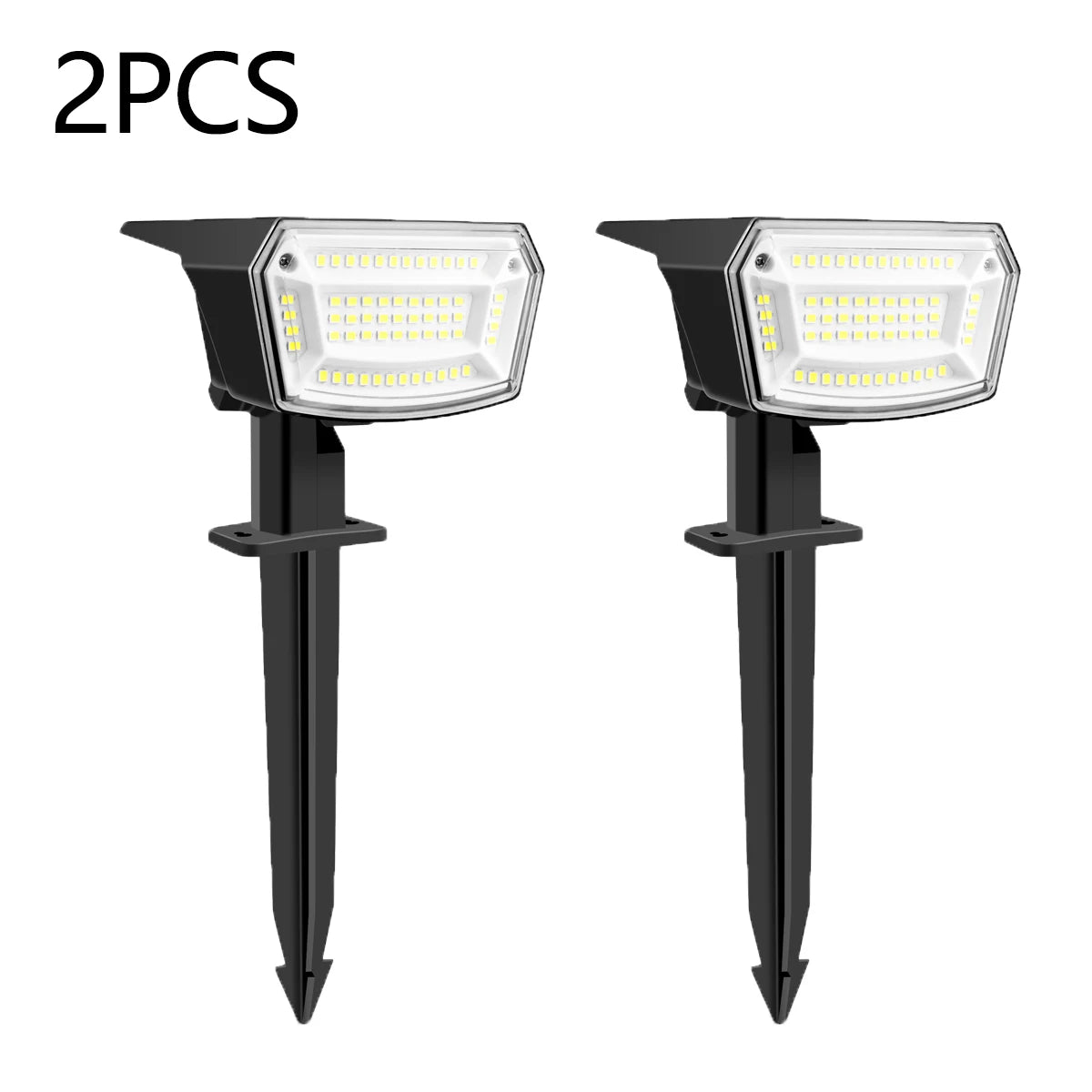 1-5Pcs Solar Outdoor Spot Lights Waterproof can work under -20℃~60℃,59LEDs Adjust Brightness Xmas Tree Yard Path Lawn Decor Lamp Oasis Select 2x LED Solar Lamp White Light