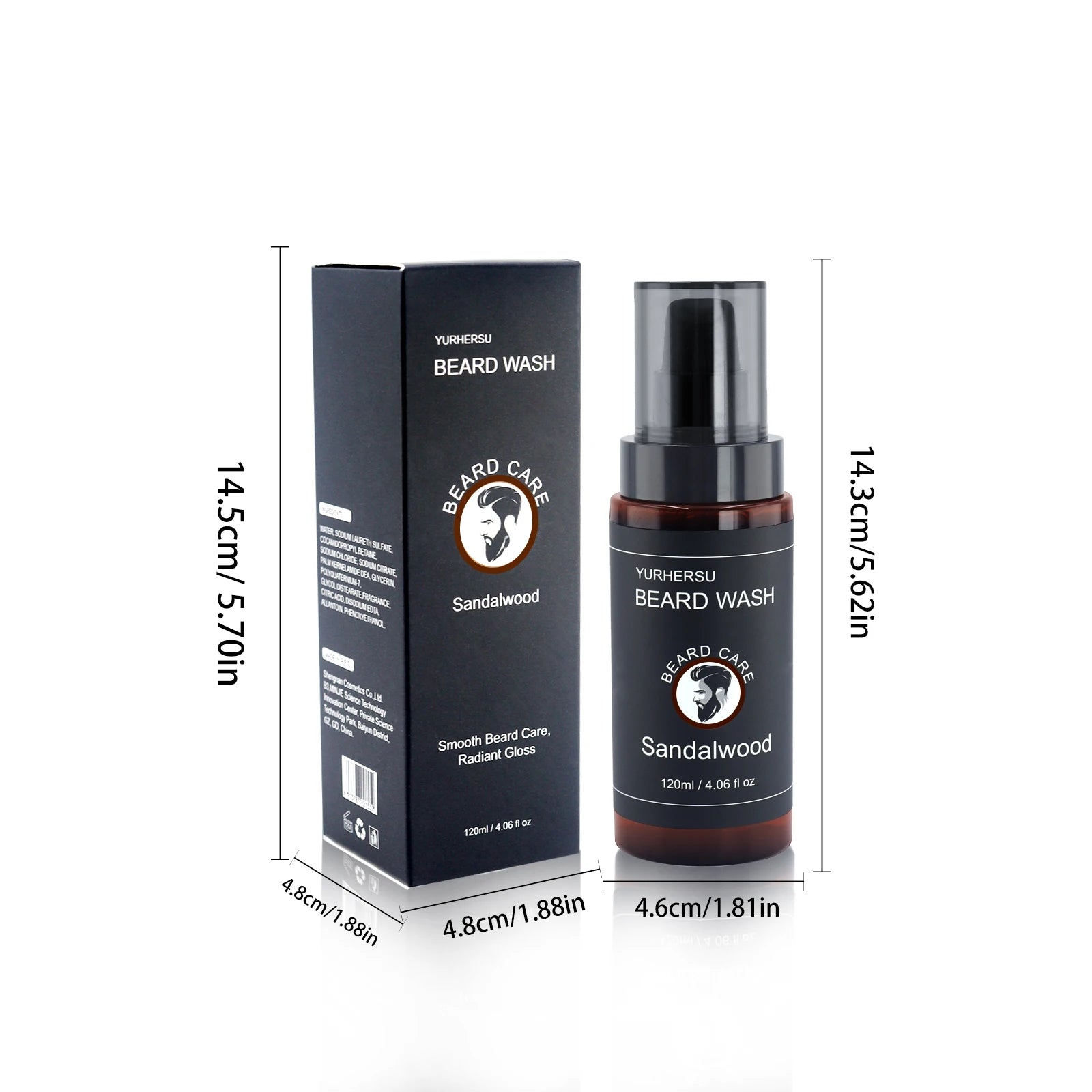 YURHERSU Men's Beard Shampoo – Deep Cleansing & Softening Beard Shampoo Oasis Select