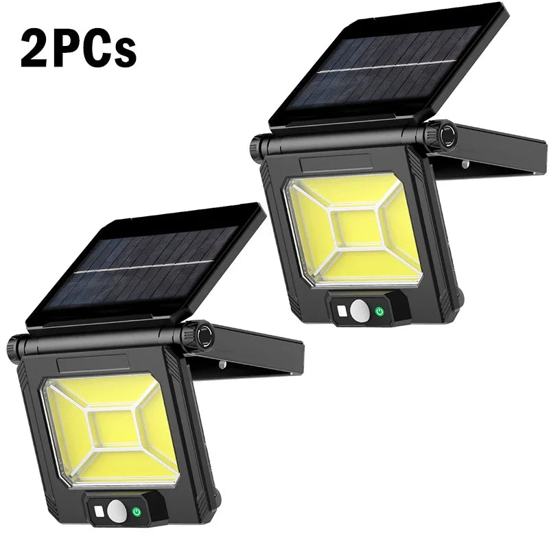 LED Solar Motion Sensor Wall Light 1/2 PCS Outdoor Solar Powered Lights For Yard Garden Fence Garage Waterproof Street Lamp Oasis Select COB 2PCs