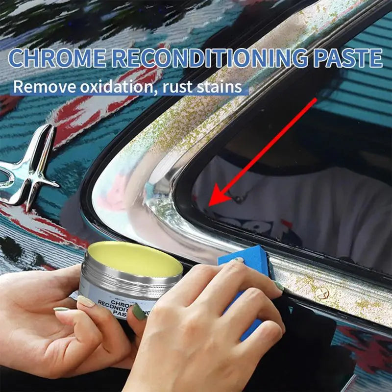 Rust Remover for Metal 100g Chrome Reconditioning Paste Tarnish Remover Stainless Steel Scratch Remover Scratch Polishing Wax Oasis Select