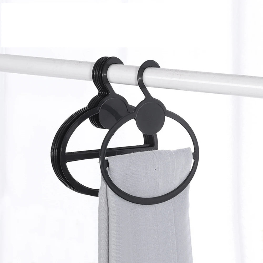 20pcs Oval Scarf Shawl Tie Holder Circle Shape Coat Hanger Multifunctional Clothes Display Rack Holder Organizer Space Saving Oasis Select