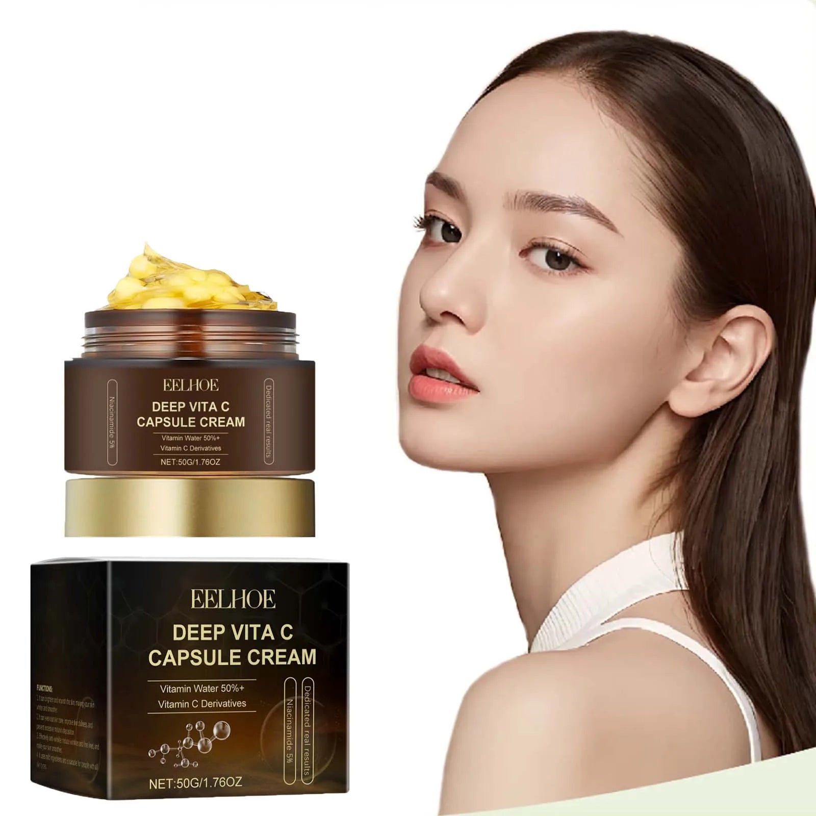 Nicotinamide Cream Capsules Brightening Hydrating Fade Dark Spot Lightening Melasma Even Skin Tone Shrink Pore Vitamin C Cream Oasis Select