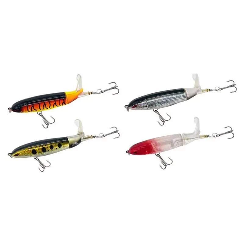 1 4 Topwater Fishing Lure Whopper Popper Artificial Bait Hard Plopper