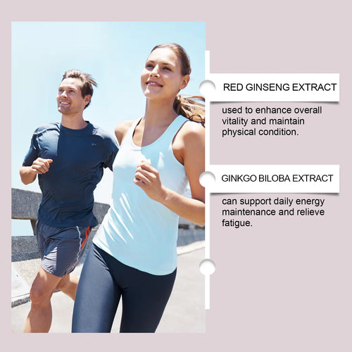 120PCS Energy Support Body Patches Natural Red Ginseng Ginkgo Biloba Collagen Circulation Boost Energy Boost SkinCare Patches Oasis Select
