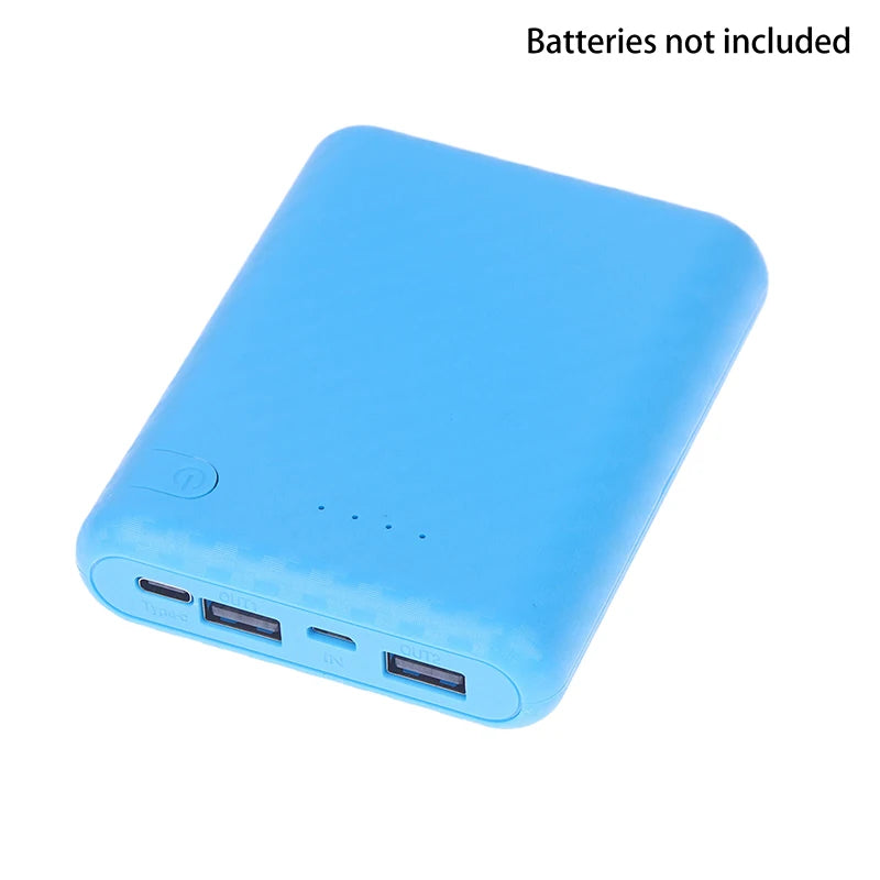 4 Slots 18650 Battery Box Case DIY Power Set Material Mini Solderless Power Supply Housing For Home Go Out And Other Occasions Oasis Select Blue