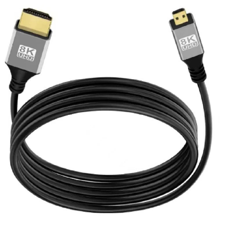 Micro HDMI 8K Cable Micro To HDTV HDMI-compatible Cable Cord For GoPro Raspberry Pi 4 Retroid Sony Camera pc TV Video Cable Oasis Select