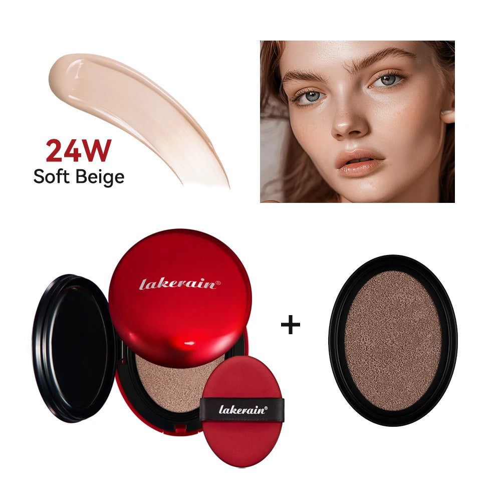 CC Cream Foundation Cushion With Cushion Refill Foundation Compact Concealer Full Coverage Water Proof Makeup Base Cosmetics Ton Oasis Select 24W