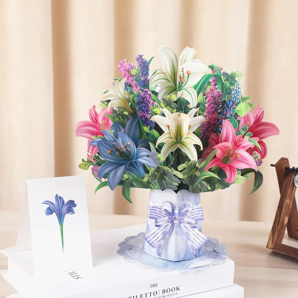 3D Pop-Up Flower Greeting Card – Handmade Birthday & Thank You